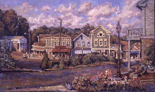 A scene of downtown Chester, CT
